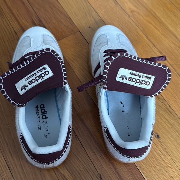 Adidas x Wales Bonner Samba sneakers size 6.5 maroon / white - Picture 5 of 7